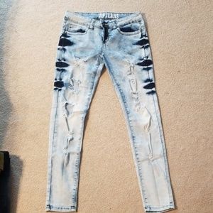 VIP Tye Dye Distressed Skinny Jean's Sz 7/8
